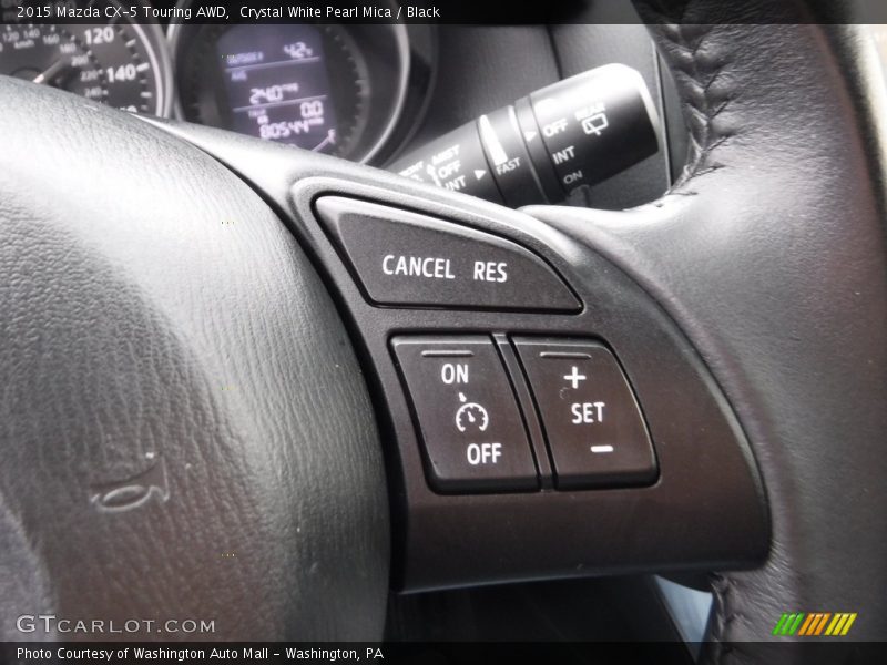 Crystal White Pearl Mica / Black 2015 Mazda CX-5 Touring AWD