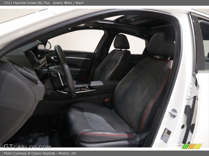 Quartz White / Black 2021 Hyundai Sonata SEL Plus