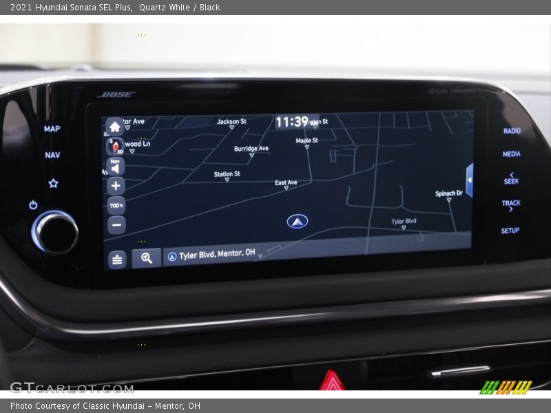 Quartz White / Black 2021 Hyundai Sonata SEL Plus