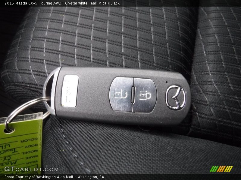 Crystal White Pearl Mica / Black 2015 Mazda CX-5 Touring AWD