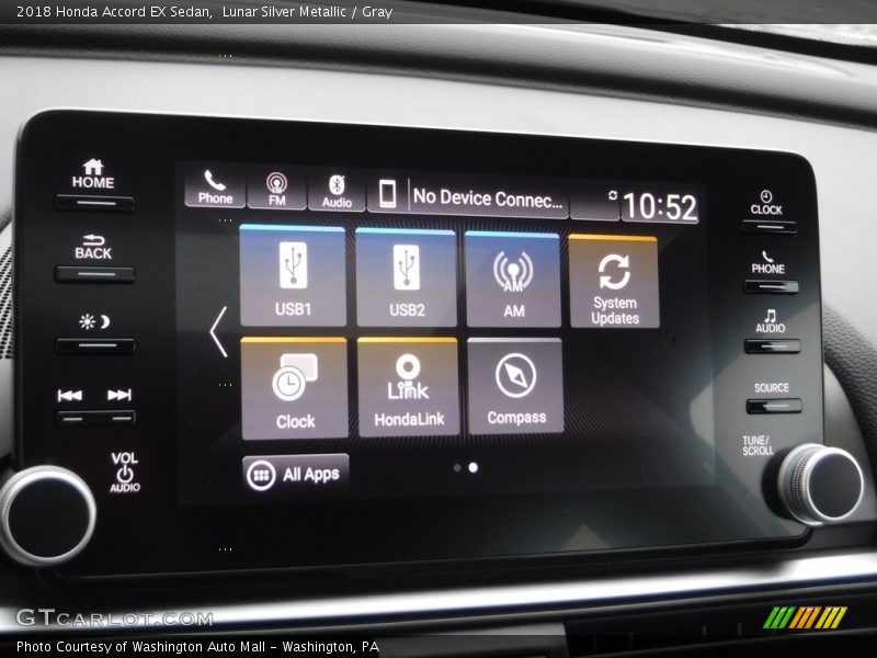 Lunar Silver Metallic / Gray 2018 Honda Accord EX Sedan