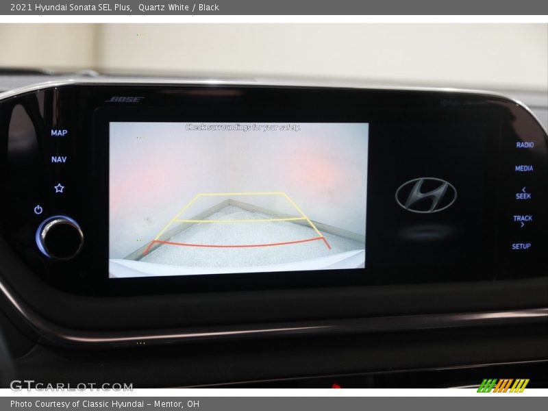 Quartz White / Black 2021 Hyundai Sonata SEL Plus