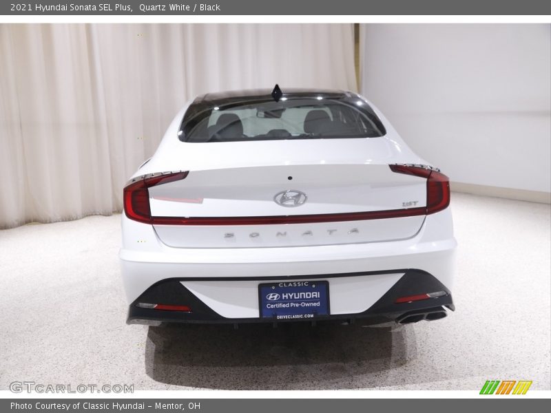 Quartz White / Black 2021 Hyundai Sonata SEL Plus