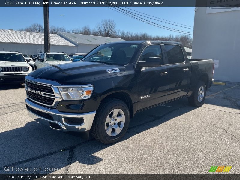 Diamond Black Crystal Pearl / Diesel Gray/Black 2023 Ram 1500 Big Horn Crew Cab 4x4