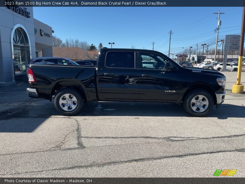 Diamond Black Crystal Pearl / Diesel Gray/Black 2023 Ram 1500 Big Horn Crew Cab 4x4