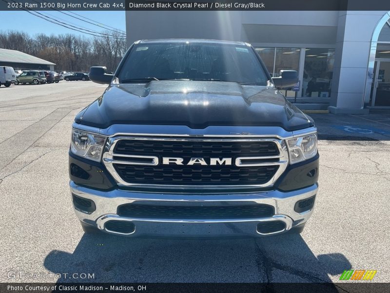 Diamond Black Crystal Pearl / Diesel Gray/Black 2023 Ram 1500 Big Horn Crew Cab 4x4