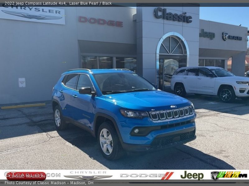 Laser Blue Pearl / Black 2022 Jeep Compass Latitude 4x4