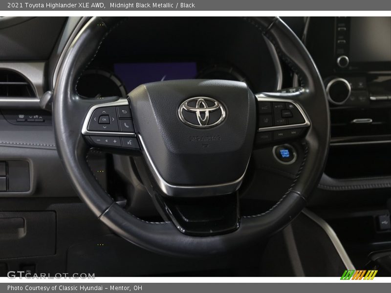 Midnight Black Metallic / Black 2021 Toyota Highlander XLE AWD