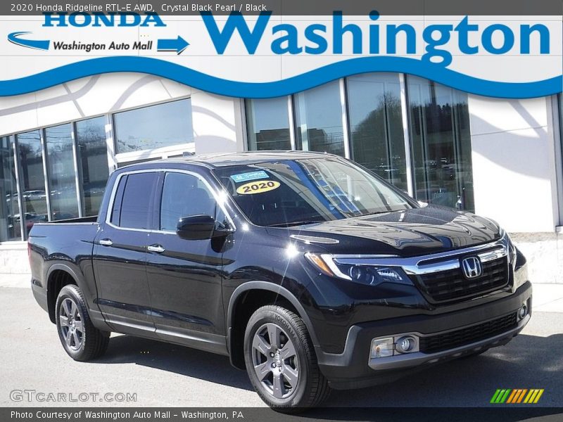 Crystal Black Pearl / Black 2020 Honda Ridgeline RTL-E AWD