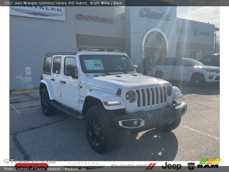 Bright White / Black 2023 Jeep Wrangler Unlimited Sahara 4XE Hybrid
