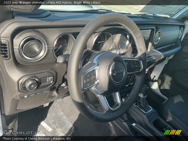 Bright White / Black 2023 Jeep Wrangler Unlimited Sahara 4XE Hybrid