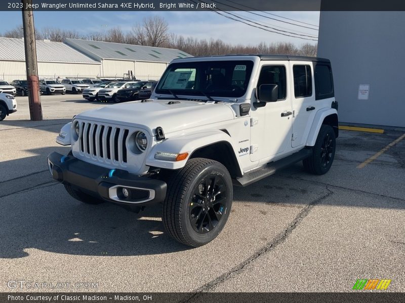 Bright White / Black 2023 Jeep Wrangler Unlimited Sahara 4XE Hybrid