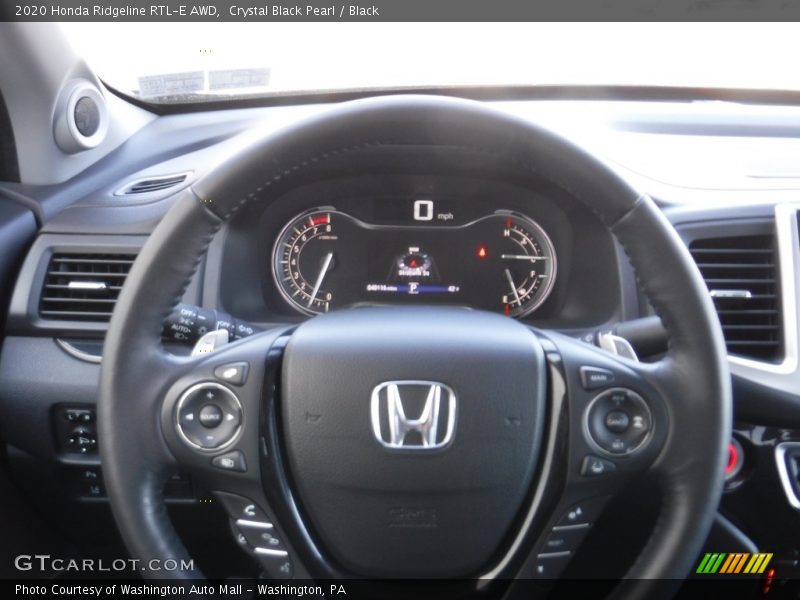 Crystal Black Pearl / Black 2020 Honda Ridgeline RTL-E AWD