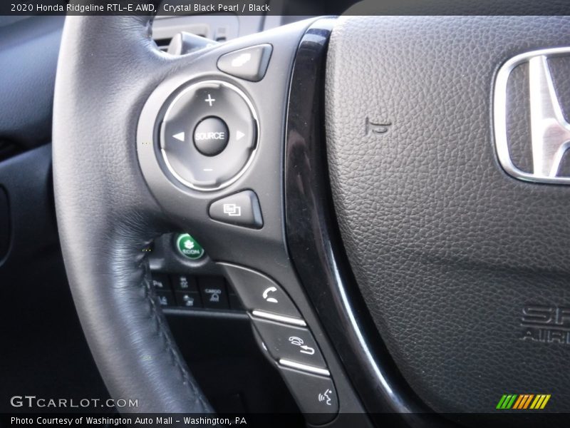 Crystal Black Pearl / Black 2020 Honda Ridgeline RTL-E AWD