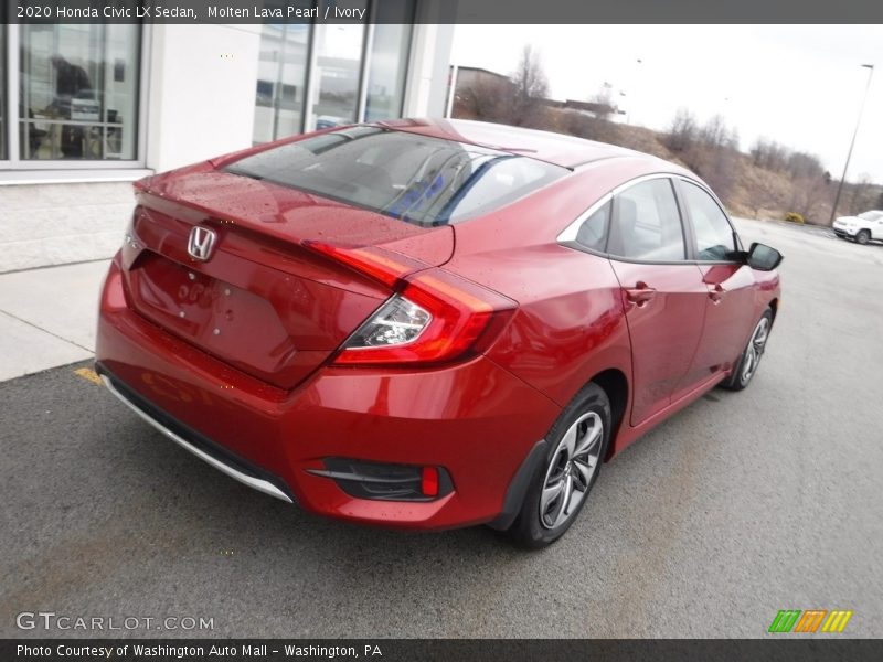 Molten Lava Pearl / Ivory 2020 Honda Civic LX Sedan