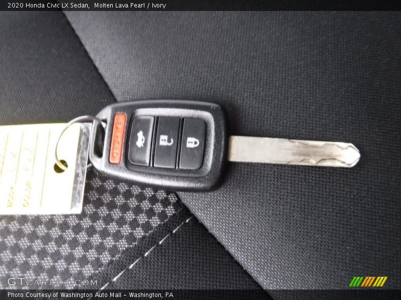 Molten Lava Pearl / Ivory 2020 Honda Civic LX Sedan