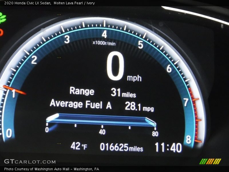 Molten Lava Pearl / Ivory 2020 Honda Civic LX Sedan