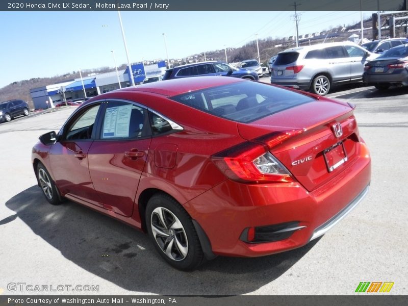 Molten Lava Pearl / Ivory 2020 Honda Civic LX Sedan