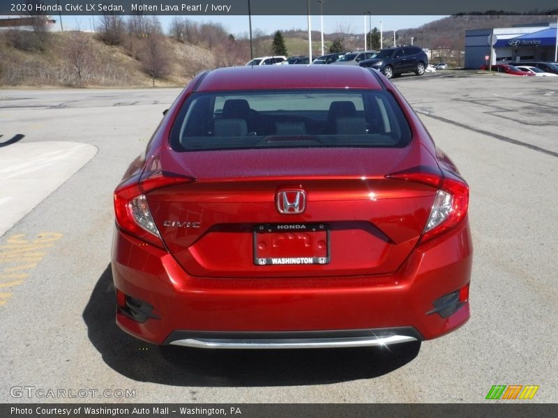 Molten Lava Pearl / Ivory 2020 Honda Civic LX Sedan