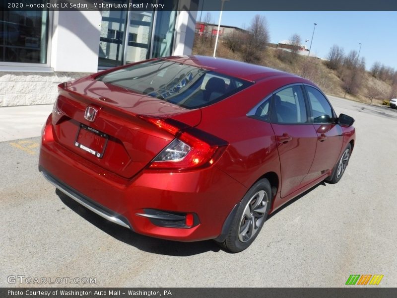 Molten Lava Pearl / Ivory 2020 Honda Civic LX Sedan