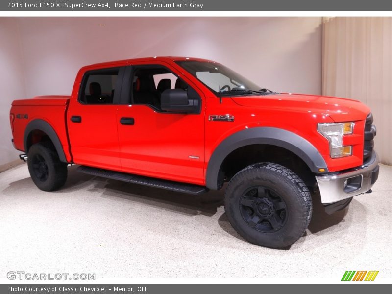 Race Red / Medium Earth Gray 2015 Ford F150 XL SuperCrew 4x4