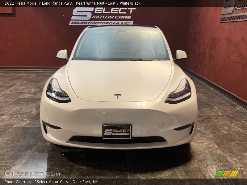 Pearl White Multi-Coat / White/Black 2022 Tesla Model Y Long Range AWD
