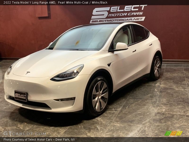 Pearl White Multi-Coat / White/Black 2022 Tesla Model Y Long Range AWD