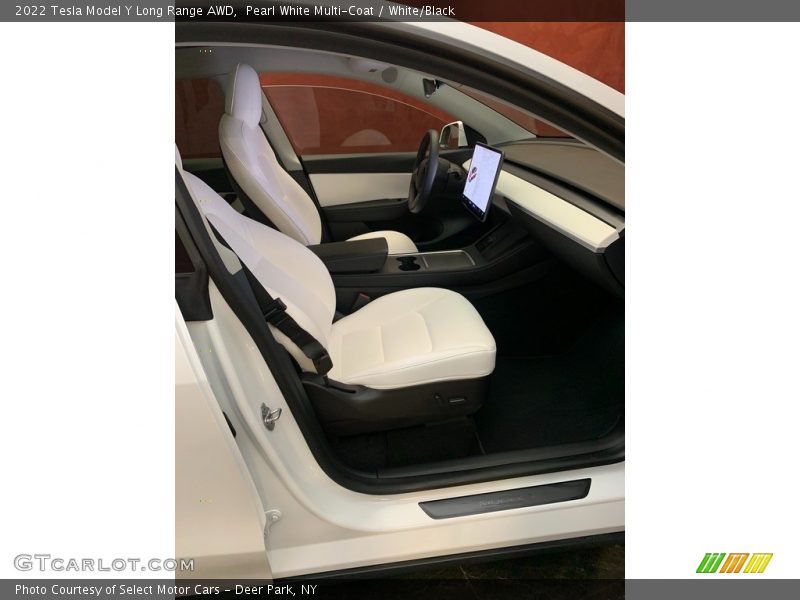 Pearl White Multi-Coat / White/Black 2022 Tesla Model Y Long Range AWD