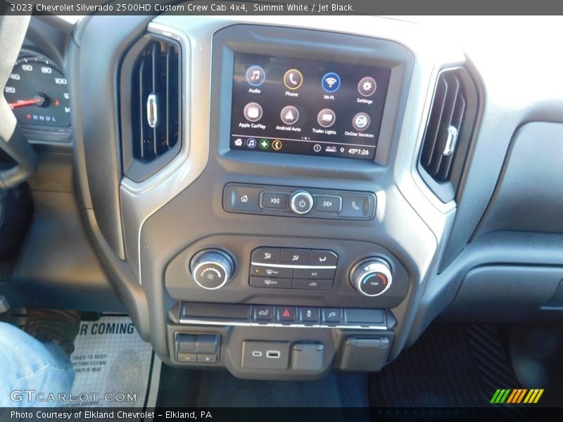 Summit White / Jet Black 2023 Chevrolet Silverado 2500HD Custom Crew Cab 4x4