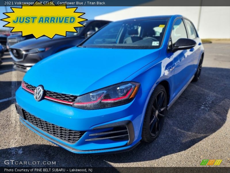 Cornflower Blue / Titan Black 2021 Volkswagen Golf GTI SE