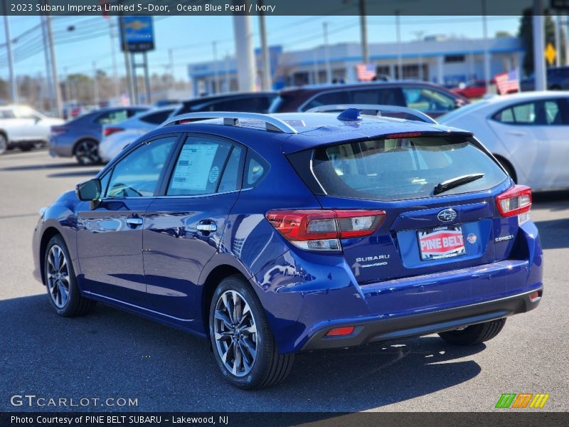 Ocean Blue Pearl / Ivory 2023 Subaru Impreza Limited 5-Door