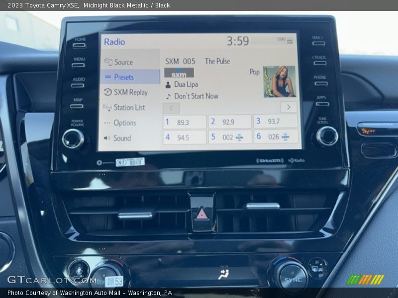 Midnight Black Metallic / Black 2023 Toyota Camry XSE