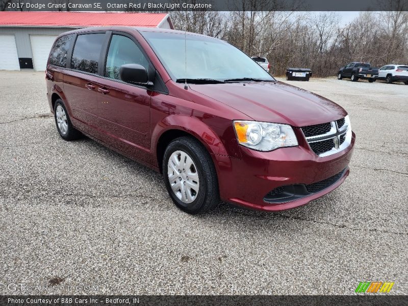 Octane Red / Black/Light Graystone 2017 Dodge Grand Caravan SE