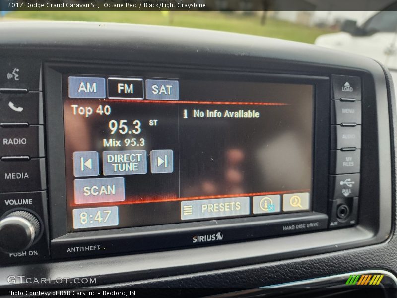 Octane Red / Black/Light Graystone 2017 Dodge Grand Caravan SE