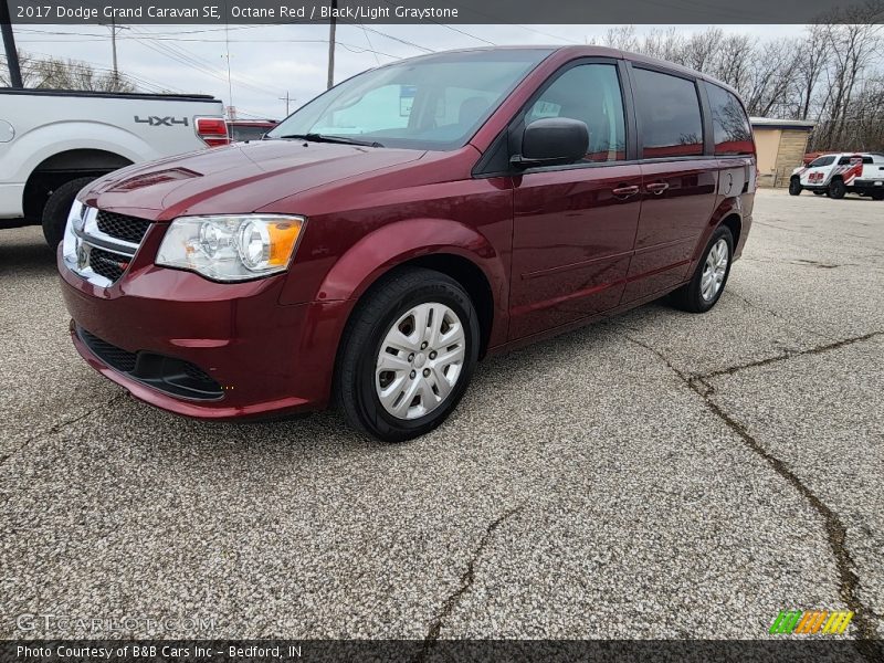 Octane Red / Black/Light Graystone 2017 Dodge Grand Caravan SE