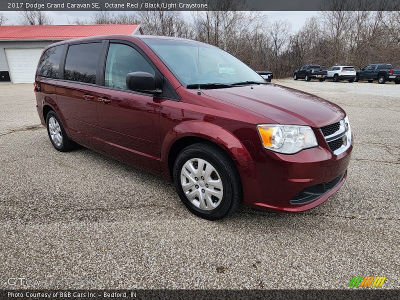 Octane Red / Black/Light Graystone 2017 Dodge Grand Caravan SE