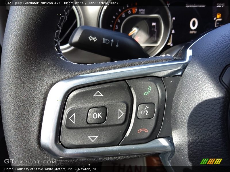 Bright White / Dark Saddle/Black 2023 Jeep Gladiator Rubicon 4x4