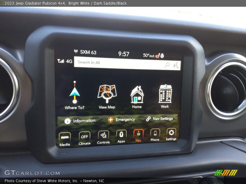 Bright White / Dark Saddle/Black 2023 Jeep Gladiator Rubicon 4x4