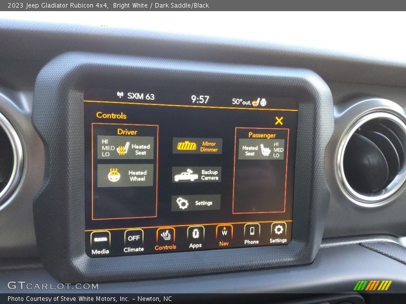 Bright White / Dark Saddle/Black 2023 Jeep Gladiator Rubicon 4x4