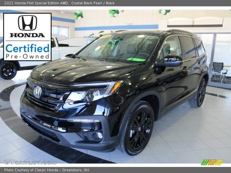 Crystal Black Pearl / Black 2022 Honda Pilot Special Edition AWD