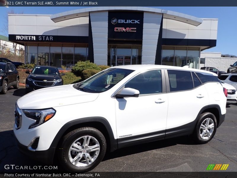 Summit White / Jet Black 2021 GMC Terrain SLE AWD