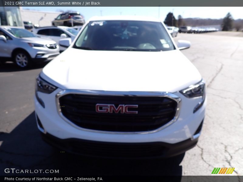 Summit White / Jet Black 2021 GMC Terrain SLE AWD