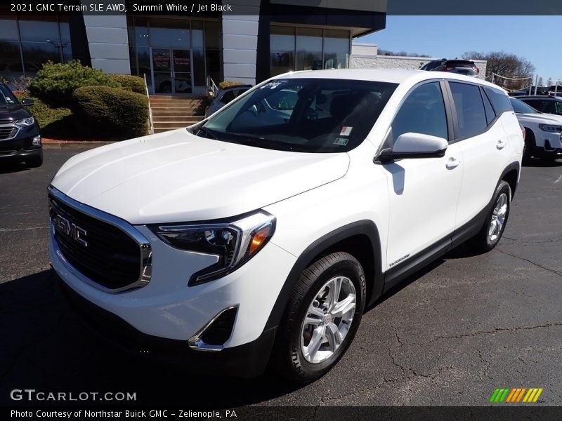 Summit White / Jet Black 2021 GMC Terrain SLE AWD