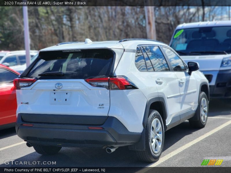 Super White / Black 2020 Toyota RAV4 LE AWD