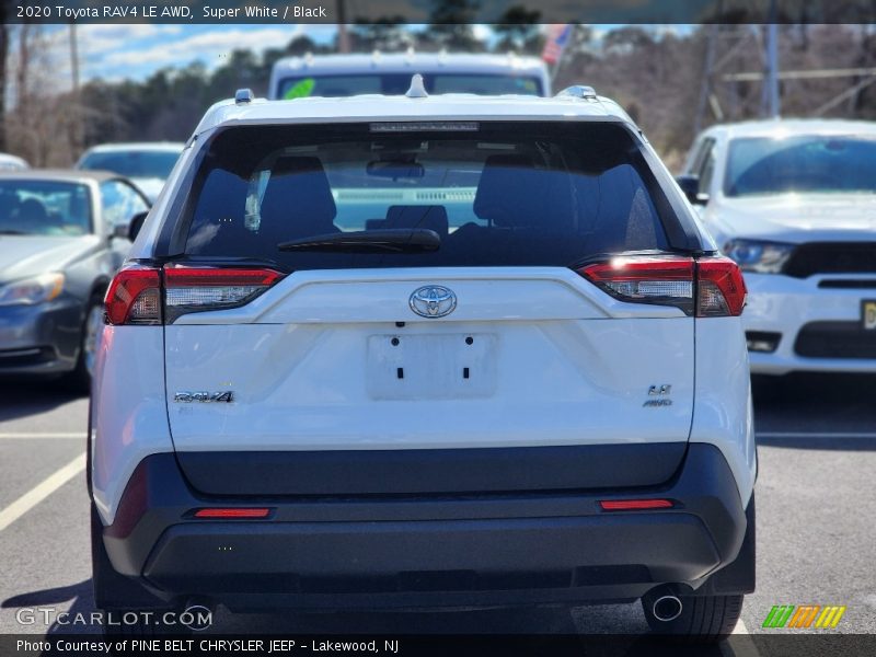 Super White / Black 2020 Toyota RAV4 LE AWD