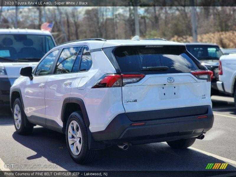 Super White / Black 2020 Toyota RAV4 LE AWD