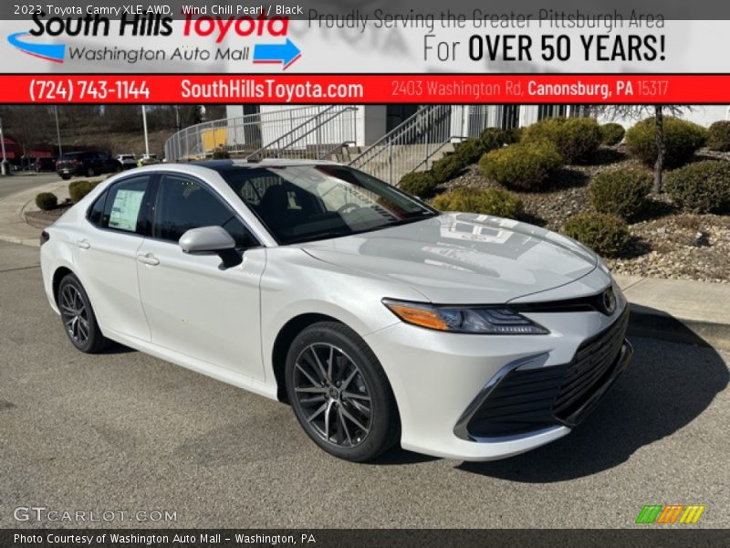 Wind Chill Pearl / Black 2023 Toyota Camry XLE AWD