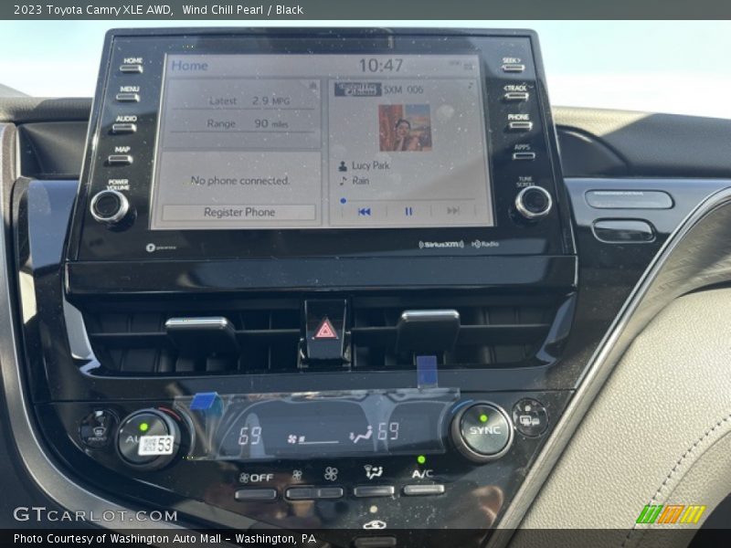 Wind Chill Pearl / Black 2023 Toyota Camry XLE AWD