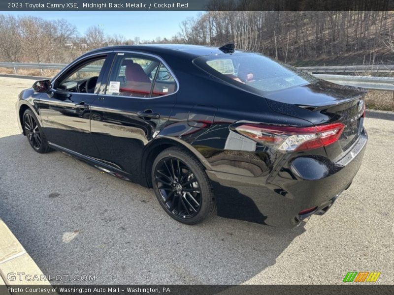 Midnight Black Metallic / Cockpit Red 2023 Toyota Camry XSE