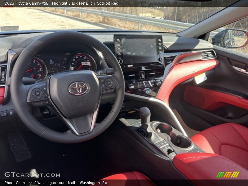 Midnight Black Metallic / Cockpit Red 2023 Toyota Camry XSE
